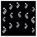 Joby Jewels on White Design Nail Sticker- JB-06