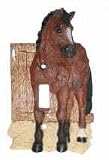 Brown Horse Single Switch Plate Cover
