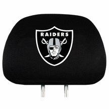 Oakland Raiders Head Rest Covers - Set of 2