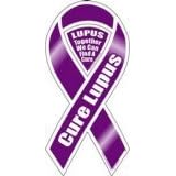Cure Lupus Awareness 2 in 1 Ribbon Magnet, Dimensions: 3 7/8" x 8"