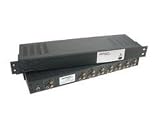 Cables To Go 40395 7-Output Composite Video + Stereo Audio Distribution Amplifier (Black/Silver)