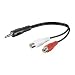 0.2m 2x Cinch Kupplung auf 3.5mm stereo Klinkenstecker