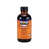 Now Foods Elderberry and Zinc Syrup, 4-Ounce