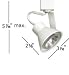 W.A.C. HTK-103-BK Miniature Luminaire Loop Back Line Voltage Track Head Finish: Black...