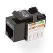Belkin - Keystone jack - RJ-45 - black - 1 port (pack of 25 )