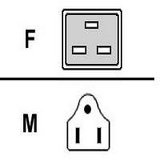 Digi 15AMP Us Power Cord for Digi Rpm (nema 5-15P Plug To IEC320-C19 Connector)