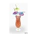 12 hibiscus parasol drinking Straws paper drink umbrellas