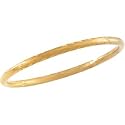 14K Yellow Gold Children's Diamond Cut Bangle Bracelet