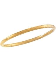 14K Yellow Gold 02.50 mm/ 06.25 Inches Youth Diamond Cut Bangle Bracelet