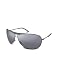 Giorgio Armani Signature Top Bar Metal Aviator Sunglasses dark grey/mirrored silver