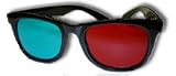 3D Glasses - Red/cyan plastic frame