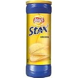 Lay's Stax Potato Crisps 5.5 oz can- Original (Pack of 4)
