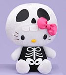 Skull Hello Kitty Plush (Skull hood w/Pink Ribbon)