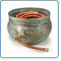 Good Directions Hose Pot with Leaf Design in Sage or Brass - 457/457B/457 457B