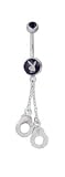 Bunny and Handcuff Belly Ring