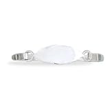 Childs ID Bracelet Engravable Bangle Marquise Shape Sterling Silver
