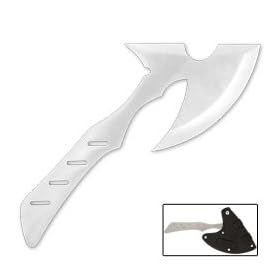 Singapore Sling Throwing Axe Silver With Sheath by