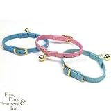 Coastal Pet Rhinestone Nylon Safety Cat Collar with Bell (Baby Blue, 12 inch)