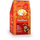 Wellness WellBars Bite Size Healthy Dog Treats with Yogurt, Apples and Bananas (50-oz box)