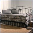 Fashion Bed Group Fenton Metal Daybed in Black Walnut Finish with Pop-Up Trundle
