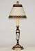Black Floral Designer Candlestick Table Lamp