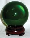 50 Mm Crystal Ball Emerlad Green with Stand