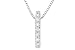 1/10 Carat Diamond 18K White Gold Charm Holder Pendant w/18K White Gold Chain