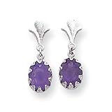 14kw Amethyst Dangle Earrings SE973