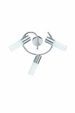 Trio-Leuchten 871790307 Energiespar-Schnecke inkl: 3xE149W 2U ESl D: 25cm H: 14cm Nickelmatt Glas opal matt weiß
