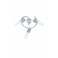 Trio-Leuchten 871790307 Energiespar-Schnecke inkl: 3xE149W 2U ESl D: 25cm H: 14cm Nickelmatt Glas opal matt wei�