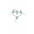Trio-Leuchten 871790307 Energiespar-Schnecke inkl: 3xE149W 2U ESl D: 25cm H: 14cm Nickelmatt Glas opal matt wei�