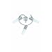 Trio-Leuchten 871790307 Energiespar-Schnecke inkl: 3xE149W 2U ESl D: 25cm H: 14cm Nickelmatt Glas opal matt wei�