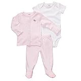 Carter's Pink Elephant 3 Piece Cardigan Layette Set