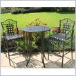 outdoor bistro sets-International Caravan Mandalay Iron Bistro Set