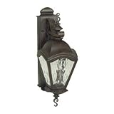 Almalfi 21 tall outdoor lighting wall fixture in terra bronze