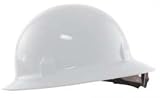 Jackson Safety 3014874 Block Head Full Brim Hard Hat 8 Point Ratchet Suspension - White