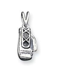 Sterling Silver Antiqued Boxing Glove Charm