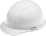 Safety Helmet,Adjusts 6-1/2-8,4 Point Polyethylene,White