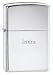 High Polish Chrome Engraved Zippo Lighter - Indra