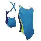 Speedo Go Splice Endurance+ Powerback Girls Swimsuit / Swimming Costume (Size: 24) (Colour: Light B