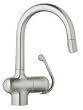 GROHE 32 256 SD0 Ladylux Pro Pull-Out Kitchen Sink Faucet, Stainless Steel