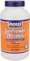 Now Foods Sunflower Lecithin Non GMO, 1200mg, Soft-gels, 200-Count