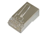 ASSMANN 100x Modularstecker geschirmt 8P8C RJ45 Cat6 grau fuer Rundkabel bulk Preisvergleich