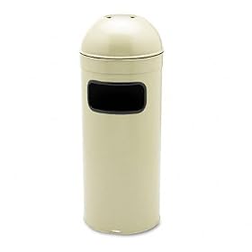 Waste Receptacle, Ash 'N Trash, 12 Gal, 16 Diameter x 39-1 2H, Sand SAF9778SA by Safco