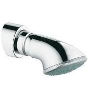 Grohe Movario Champagne Shower Head w/ Integrated Shower Arm, Satin Nickel/Polished Brass - 28520AR0