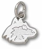 Northern Illinois Huskies 3/8 Huskie Head Charm - Sterling Silver Jewelry