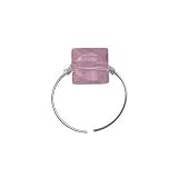 Sterling Silver Pink CZ Square Box Toe Ring