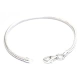 6.5 Inch - Sterling Silver Snake Chain, Made in Italy , High Quality 925 Italian Silver - Chain Is 3mm Diameter Design to Fit and Compatible with : Pandora,chamilia,biagai Etc....... Size Is 6.50 Inches Long, Ideal As a Girl Child Kids Bracelet