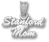 Stanford Cardinal Solid Sterling Silver ''STANFORD MOM'' Pendant