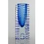 Glass Blue Sommerso Vase 100% Handblown Art H8